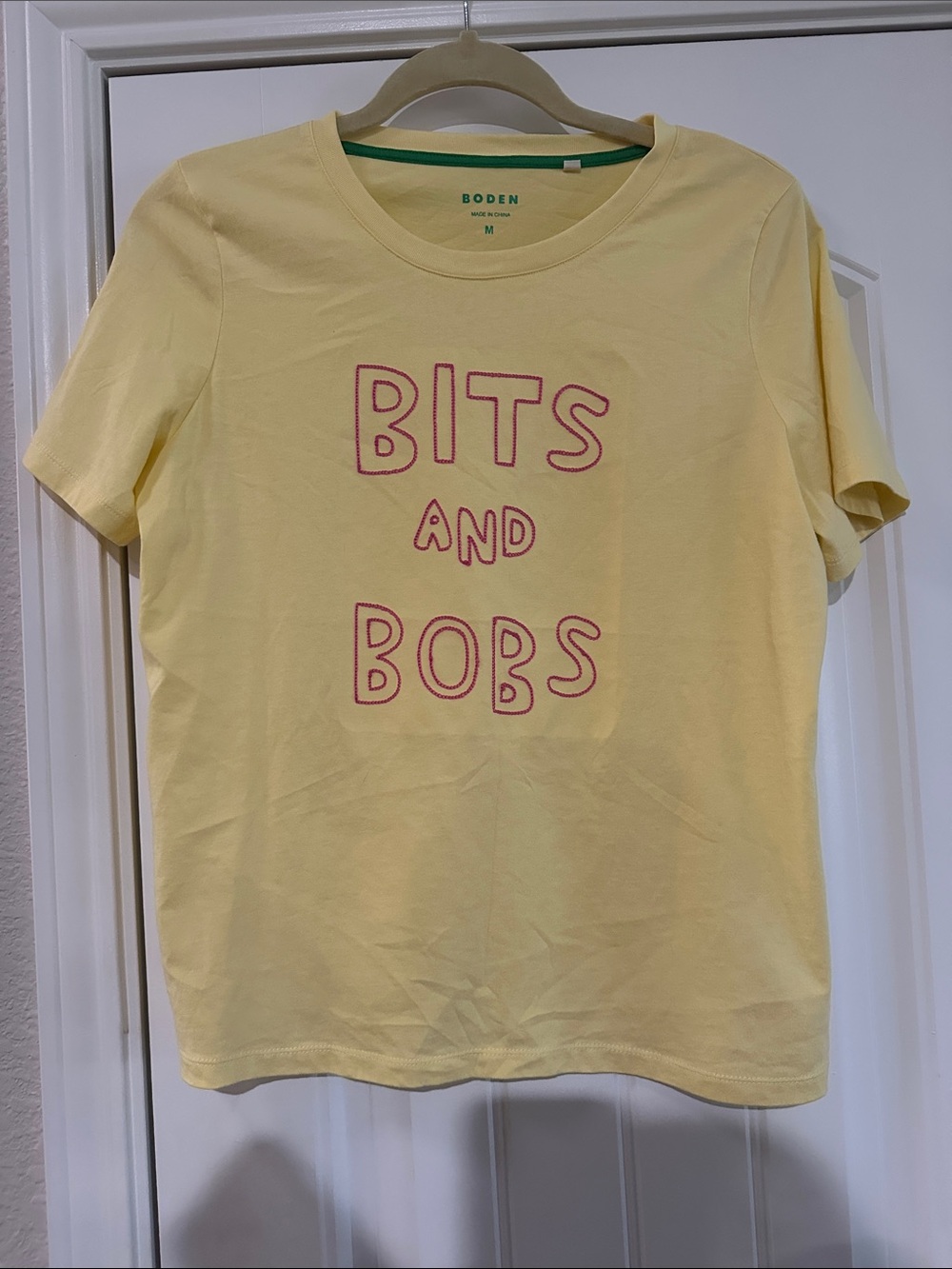 Boden Yellow 'Bits and Bobs' Short-Sleeve Graphic Tee